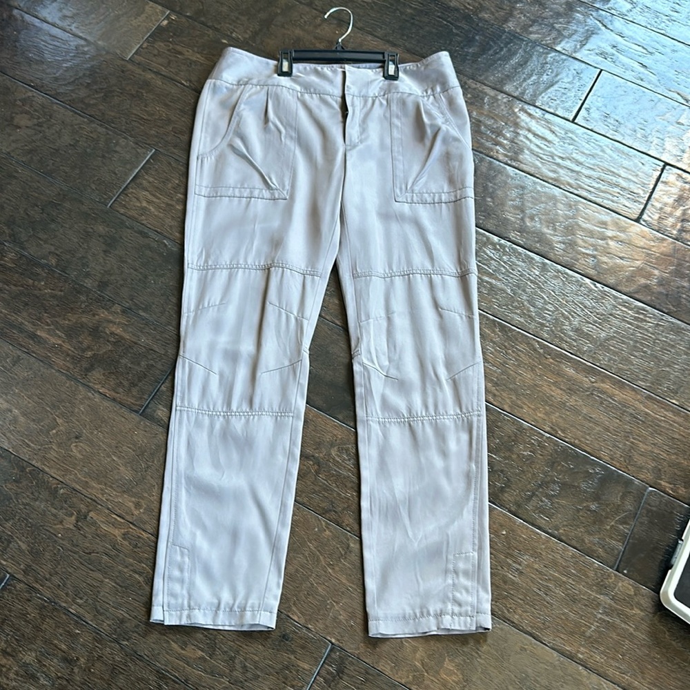 NWOT Banana Republic Heritage pants light gray 73% silk